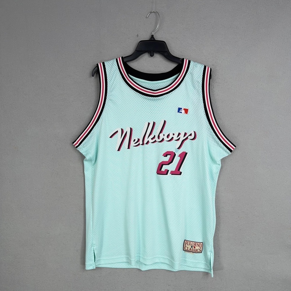 Fullsend Jersey Mens XL Blue Nelkboys 21 Mesh Basketball Tank Top Limited